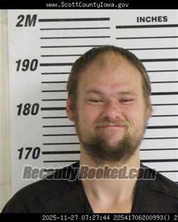 Mugshot of ANTHONY WILLIAM KLEIN booked in Scott County, Iowa on May 8, 2026