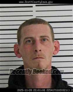 Booking photo from Scott County, Iowa