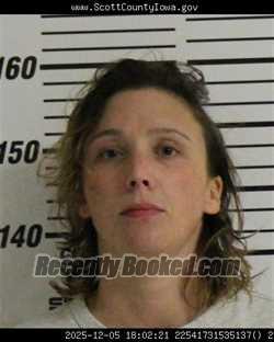 Booking photo from Scott County, Iowa
