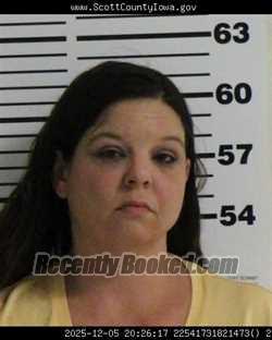 Booking photo from Scott County, Iowa