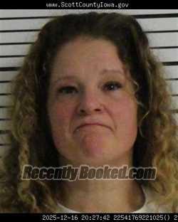 Booking photo from Scott County, Iowa