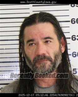 Booking photo from Scott County, Iowa