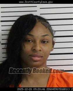 Booking photo from Scott County, Iowa