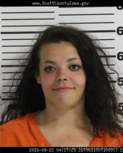 Mugshot of Jada Ravyn Black booked in Scott County, Iowa on August 22, 2026