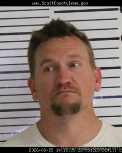 Mugshot of MATTHEW BRISTOL booked in Scott County, Iowa on June 23, 2026