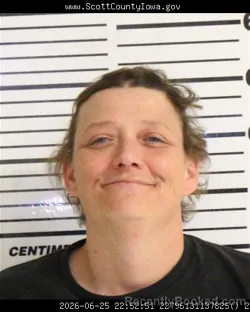 Mugshot of BRENDA LOUISE DAVIS booked in Scott County, Iowa on June 25, 2026