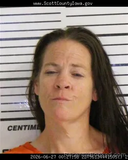 Mugshot of MASHALL MARJORY MEADER booked in Scott County, Iowa on June 26, 2026