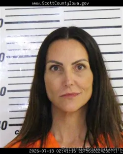 Mugshot of JEWEL DANELLE HOWARD booked in Scott County, Iowa on July 13, 2026