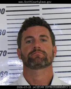 Mugshot of ADAM FRANKLIN TERBEEK booked in Scott County, Iowa on July 15, 2026