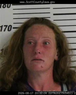 Mugshot of Kalie Elizabeth Duncan booked in Scott County, Iowa on August 17, 2026