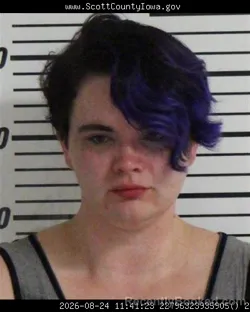 Mugshot of Gabriela Marie O'neal booked in Scott County, Iowa on August 24, 2026