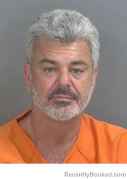 Mugshot of Daniel Bruce Harrell booked in Collier County, Florida on August 21, 2026