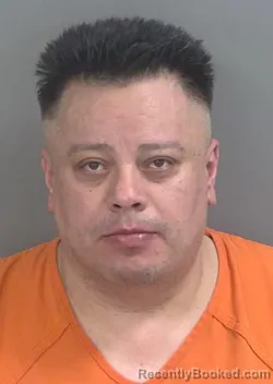Mugshot of Juan Mendoza booked in Collier County, Florida on August 25, 2026