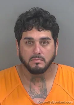 Mugshot of Manuel Carrillo booked in Collier County, Florida on August 26, 2026