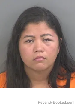 Mugshot of Karlina Pinto-Carroz booked in Collier County, Florida on August 27, 2026
