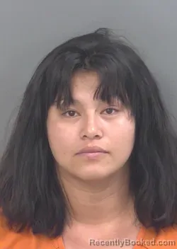 Mugshot of Katherine Huertas-Escobar booked in Collier County, Florida on August 27, 2026