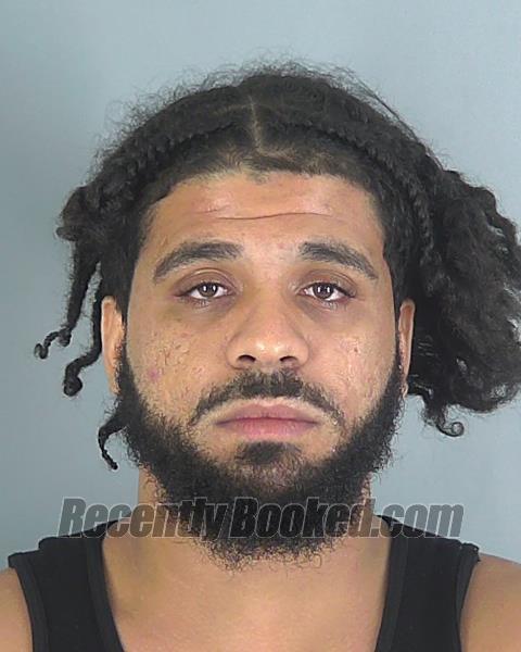 Booking photo from Spartanburg County, South Carolina