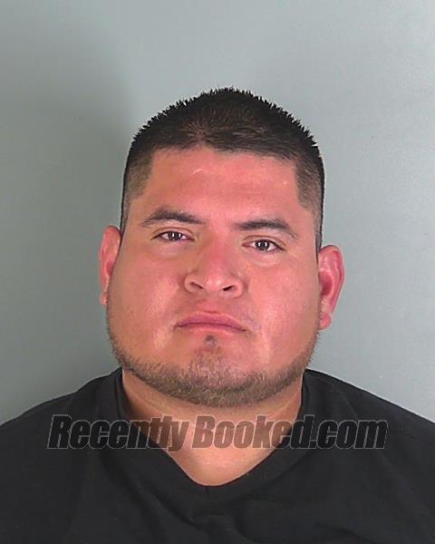 Booking photo from Spartanburg County, South Carolina