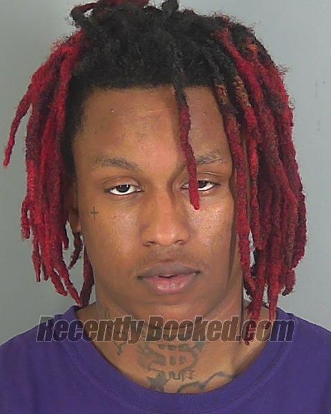 Booking photo from Spartanburg County, South Carolina