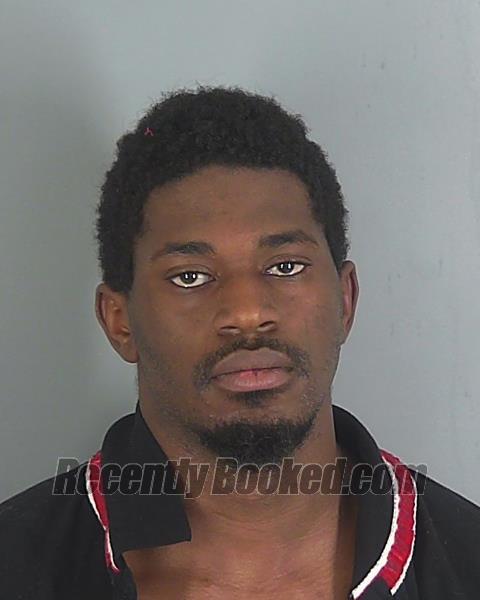 Booking photo from Spartanburg County, South Carolina