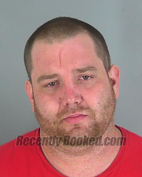 Booking photo from Spartanburg County, South Carolina