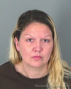 Mugshot of VICTORIA THOMPSON booked in Spartanburg County, South Carolina on March 6, 2026