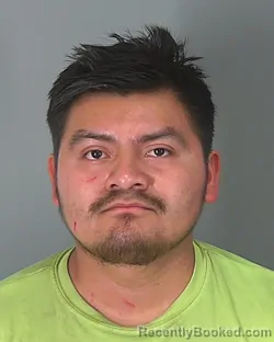 Mugshot of GREGORIO MENDOZA booked in Spartanburg County, South Carolina on March 8, 2026