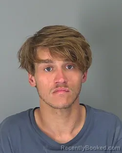 Mugshot of AUSTIN HUNBARGER booked in Spartanburg County, South Carolina on March 9, 2026