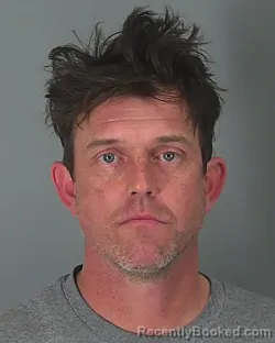 Mugshot of BRANDON MATHIS booked in Spartanburg County, South Carolina on March 9, 2026