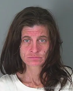 Mugshot of JENNIFER WEST HENDERSON booked in Spartanburg County, South Carolina on March 12, 2026