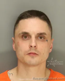 Mugshot of Jerald James Baker booked in Ada County, Idaho on October 12, 2026
