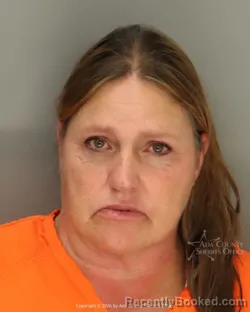 Mugshot of Michelle Barela booked in Ada County, Idaho on August 30, 2026