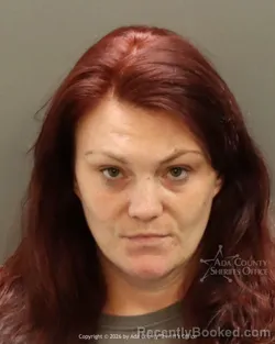Mugshot of Amber Elizabeth Snodgrass booked in Ada County, Idaho on September 4, 2026