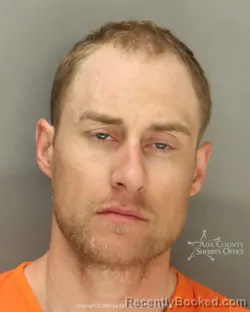 Mugshot of Ryan Landon Cox booked in Ada County, Idaho on July 13, 2026