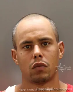 Mugshot of Isaiah Richard Garcia booked in Ada County, Idaho on July 4, 2026