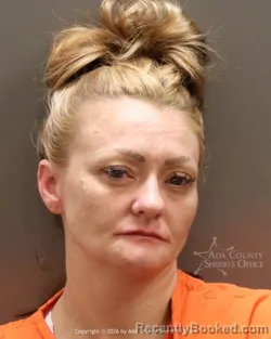 Mugshot of Desha Marie Meageen Vaughan booked in Ada County, Idaho on August 22, 2026