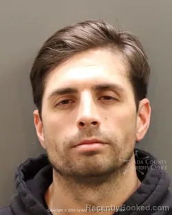 Mugshot of Ryan Thomas Tipton booked in Ada County, Idaho on March 7, 2026