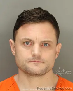 Mugshot of Matthew Tyler Miller booked in Ada County, Idaho on May 13, 2026