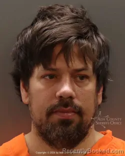 Mugshot of Justin Deane Moore booked in Ada County, Idaho on March 9, 2026