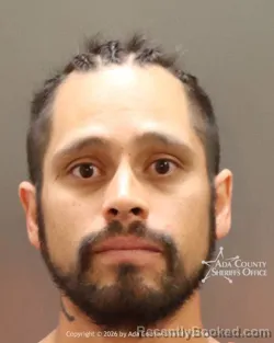 Mugshot of Alfredo Jr Barron booked in Ada County, Idaho on May 16, 2026