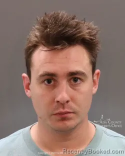 Mugshot of Karsten Jon Brevik booked in Ada County, Idaho on August 22, 2026
