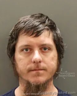 Mugshot of Ryan David Bonde booked in Ada County, Idaho on May 14, 2026