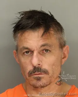 Mugshot of Samuel Mark Scheving booked in Ada County, Idaho on September 29, 2026