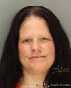Mugshot of Joyce Christel Richardson booked in Ada County, Idaho on May 7, 2026