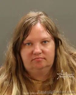 Mugshot of Amanda Settle booked in Ada County, Idaho on June 26, 2026