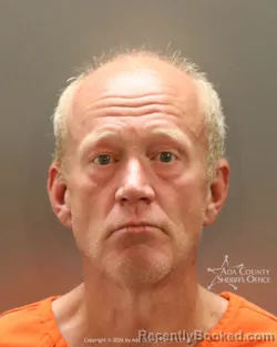 Mugshot of Christopher Johnson booked in Ada County, Idaho on May 3, 2026