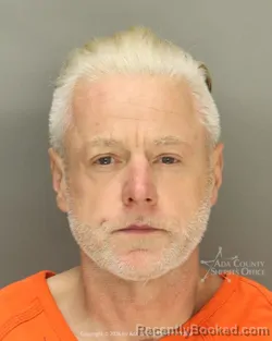 Mugshot of Jeffrey Edward Greer booked in Ada County, Idaho on October 13, 2026