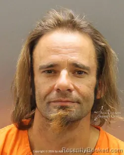 Mugshot of Nicholas Albert Stransky booked in Ada County, Idaho on July 23, 2026