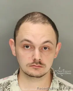 Mugshot of William Cody Gee booked in Ada County, Idaho on August 16, 2026