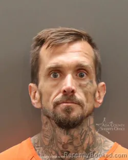 Mugshot of Christopher Gene Galvin booked in Ada County, Idaho on August 29, 2026